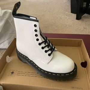 DR. MARTENS WHITE BEX BOOTS
